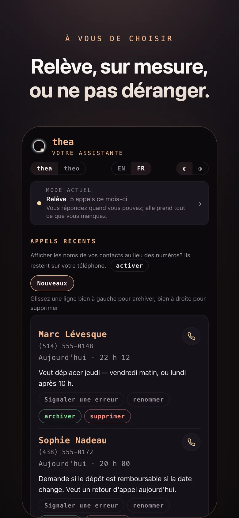Qui répond, et quand